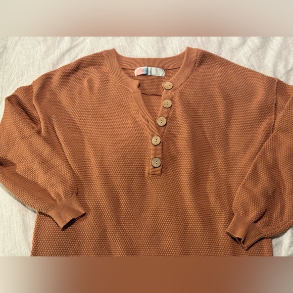 Free People FP Beach Hailee Sweater Midi Dress NWT Small Aged Terracotta Cotton - Picture 6 of 16